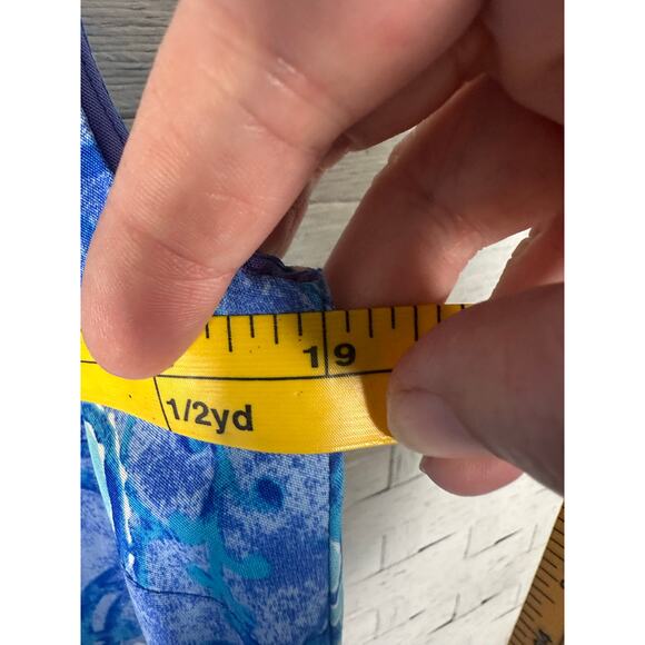 Rabbit Pesigns sundress fitted sleeveless blue nautical coastal print Borgella - Picture 7 of 11